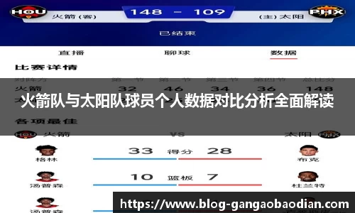 火箭队与太阳队球员个人数据对比分析全面解读