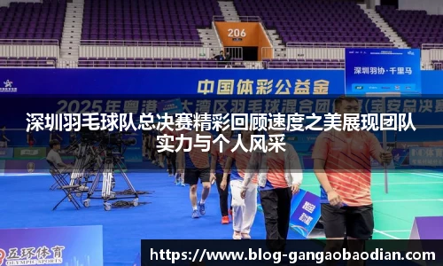 深圳羽毛球队总决赛精彩回顾速度之美展现团队实力与个人风采